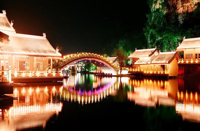 桂林旅游景点:两江四湖_夜景_桂林山水